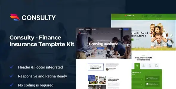 Consulty – Finance Consulting Elementor Template Kit